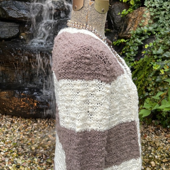 FREE PEOPLE LONG STRIPED CARDIGAN SWEATER - M 🍁🤎 - Picture 6 of 8